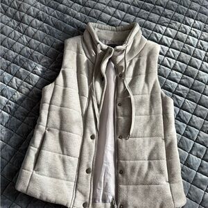 Women's Gray Quilted Vest